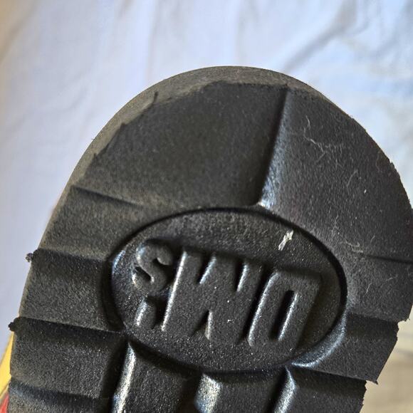 Vintage 90s Dr Martens Red/Yellow Chunky Oxfords Size 5/ US Women's 8 England - Picture 11 of 15